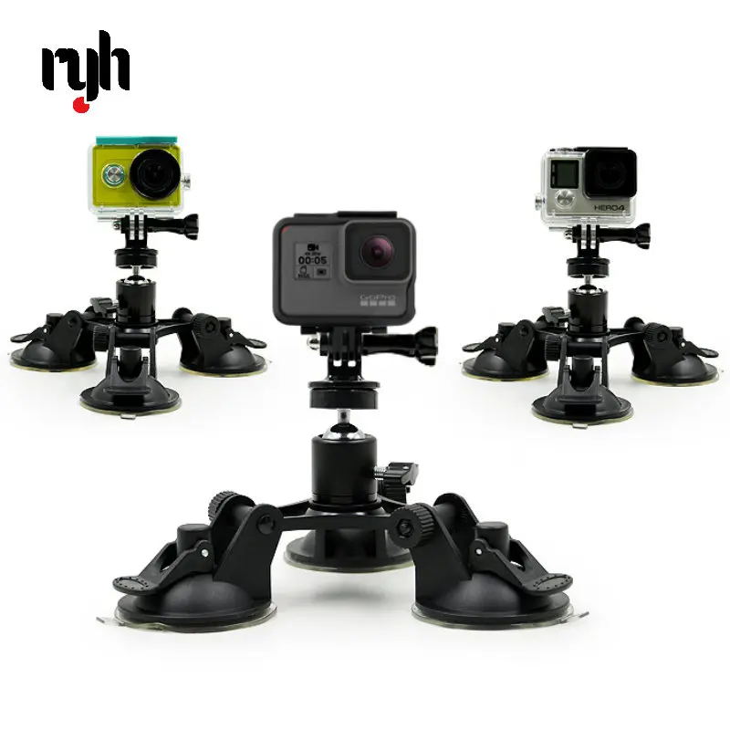 Mini Ventosa Per Gopro Hero 9 8 7 5 Nero Sjcam Sj7 Yi 4K H9 Go Pro 9 Osmo Mount Window Glass Sucker Action Camera Accessorio