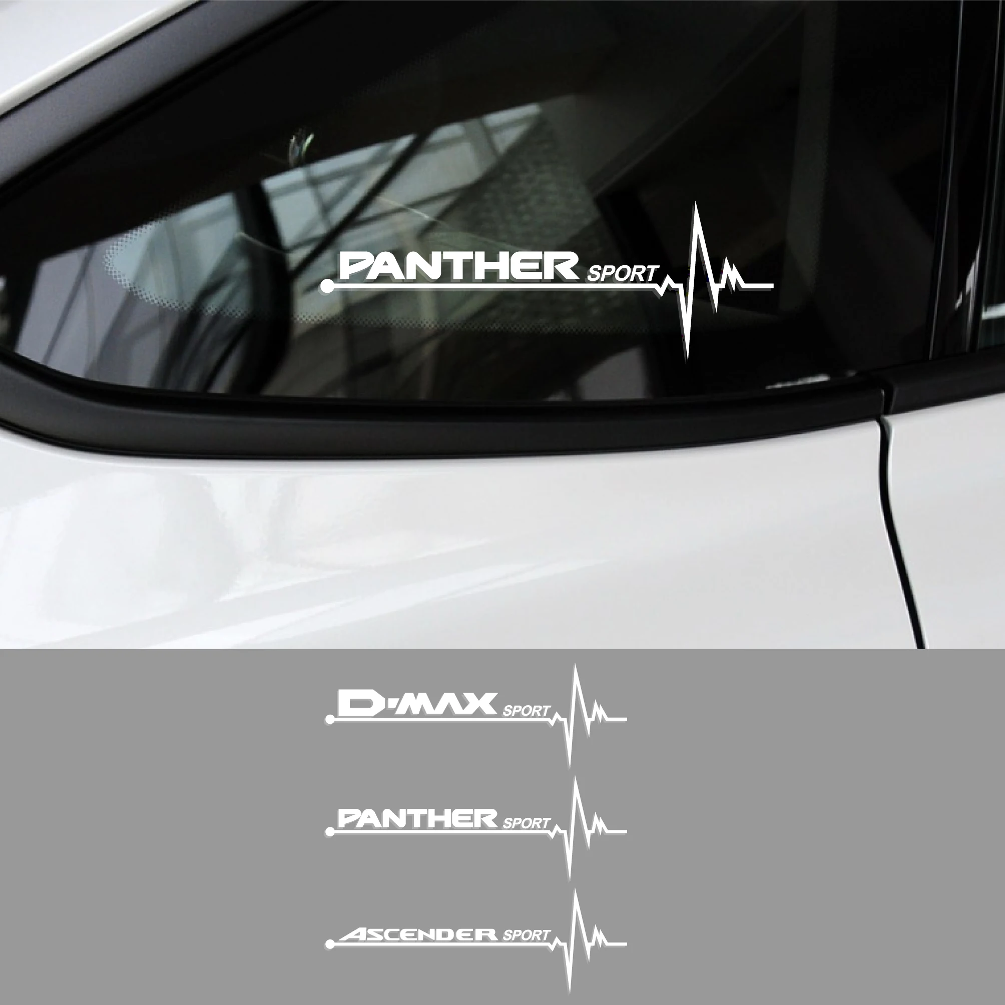 

2PCS Car Side Window Reflective Stickers Waterproof Vinyl Decoration Decals For D·Max Panther Ascender Car External Accessories