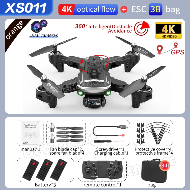 2022 New XS011 GPS Drone 4k Profesional HD Camera With obstacle avoidance Brushless Foldable Quadcopter Remote Helicopter Toys big rc helicopter RC Helicopters