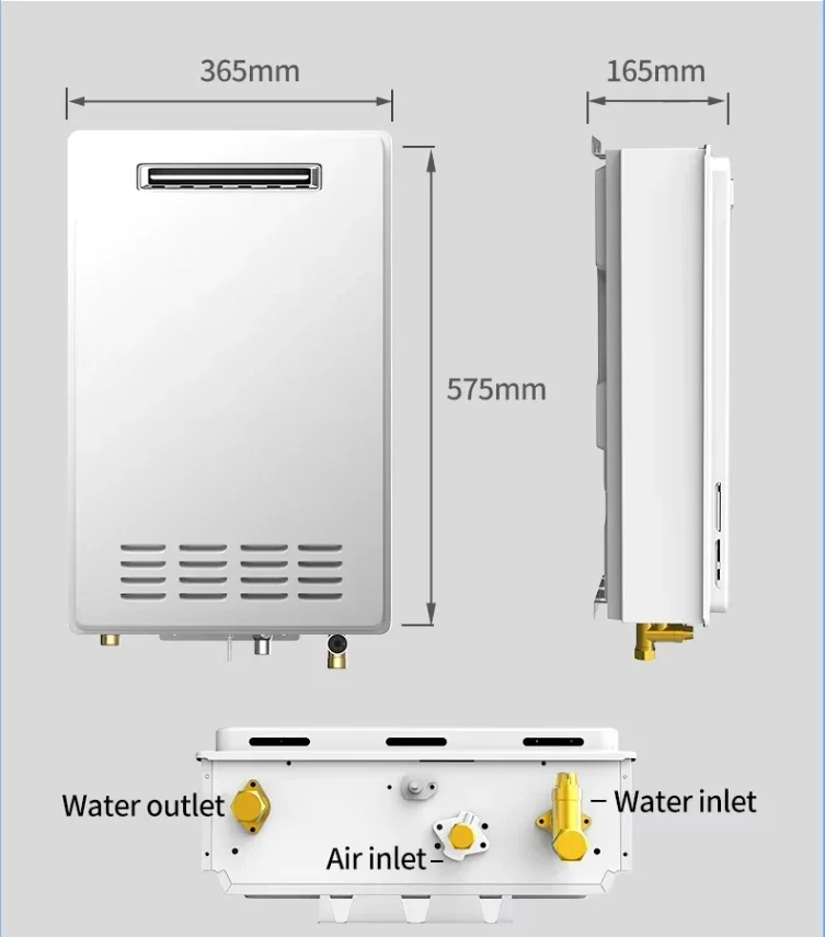 Free Sample super general 16-22L 125w heating element water heater instant gas water heater for shower with tank