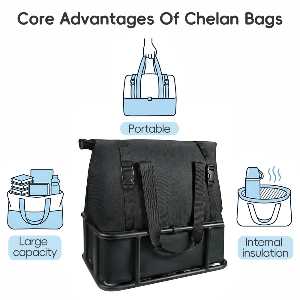 Rear Bike Basket Bicycle Cargo Rack Bag With Handle Large Capacity Fron E-Bike Basket Bike Baskets for Outdoor Travel Shopping