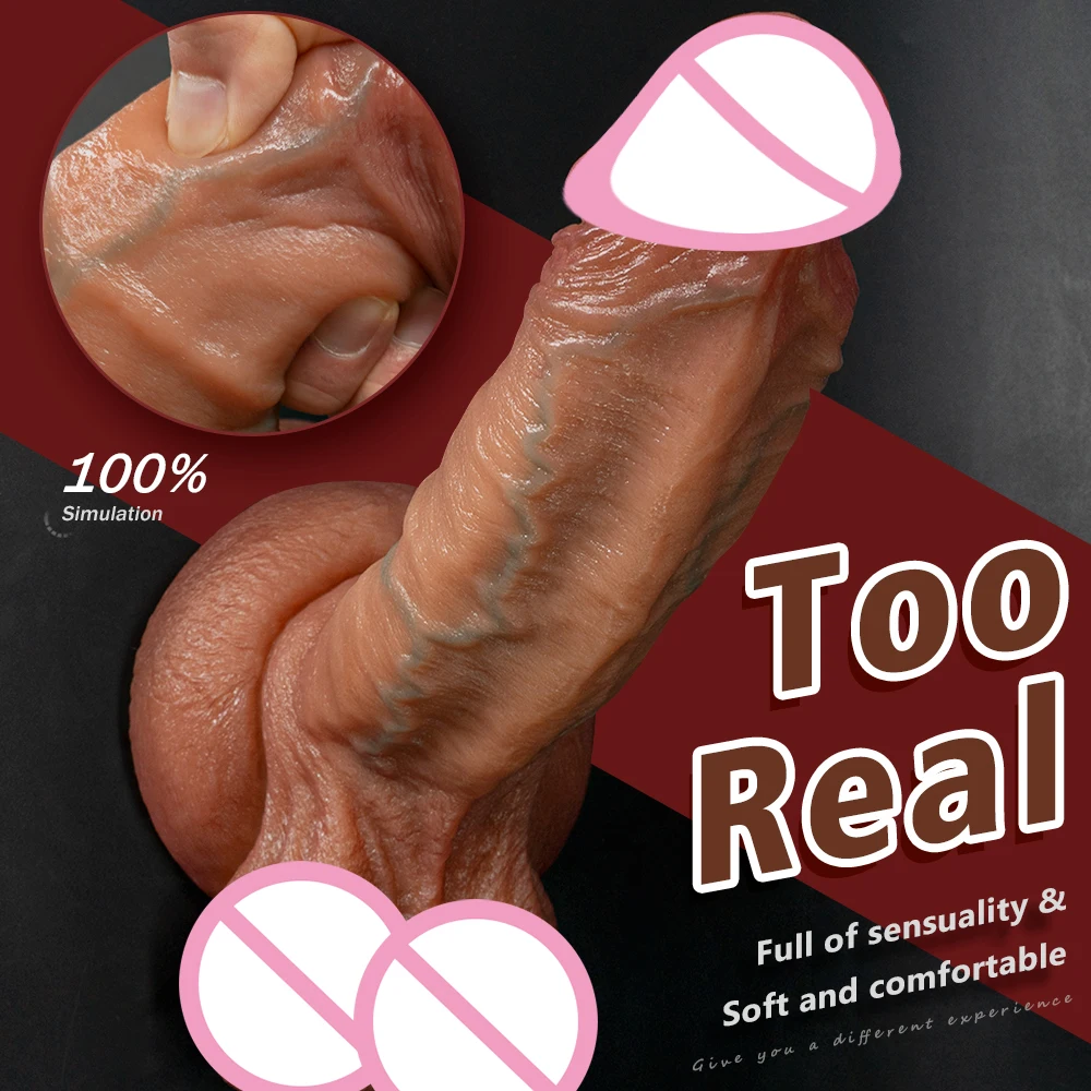 9.4 Inch Realistic Dildo Silicone Dildos Sexy Toys For Woman Men Vagina Anal Massage Silicone Layer Dildo With Suction Cup sex toys