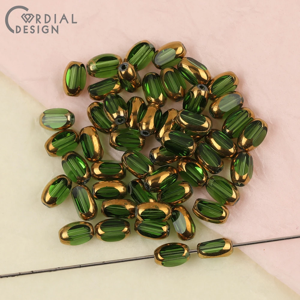 Cordial Design 4*7MM 500pcs Beads Making/Aurora Effect/DIY Making/Glass Bead/Oval Shape/Jewelry Findings & Components/Hand Made - cordial