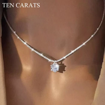 S925 Moissanite Crown Necklace 1
