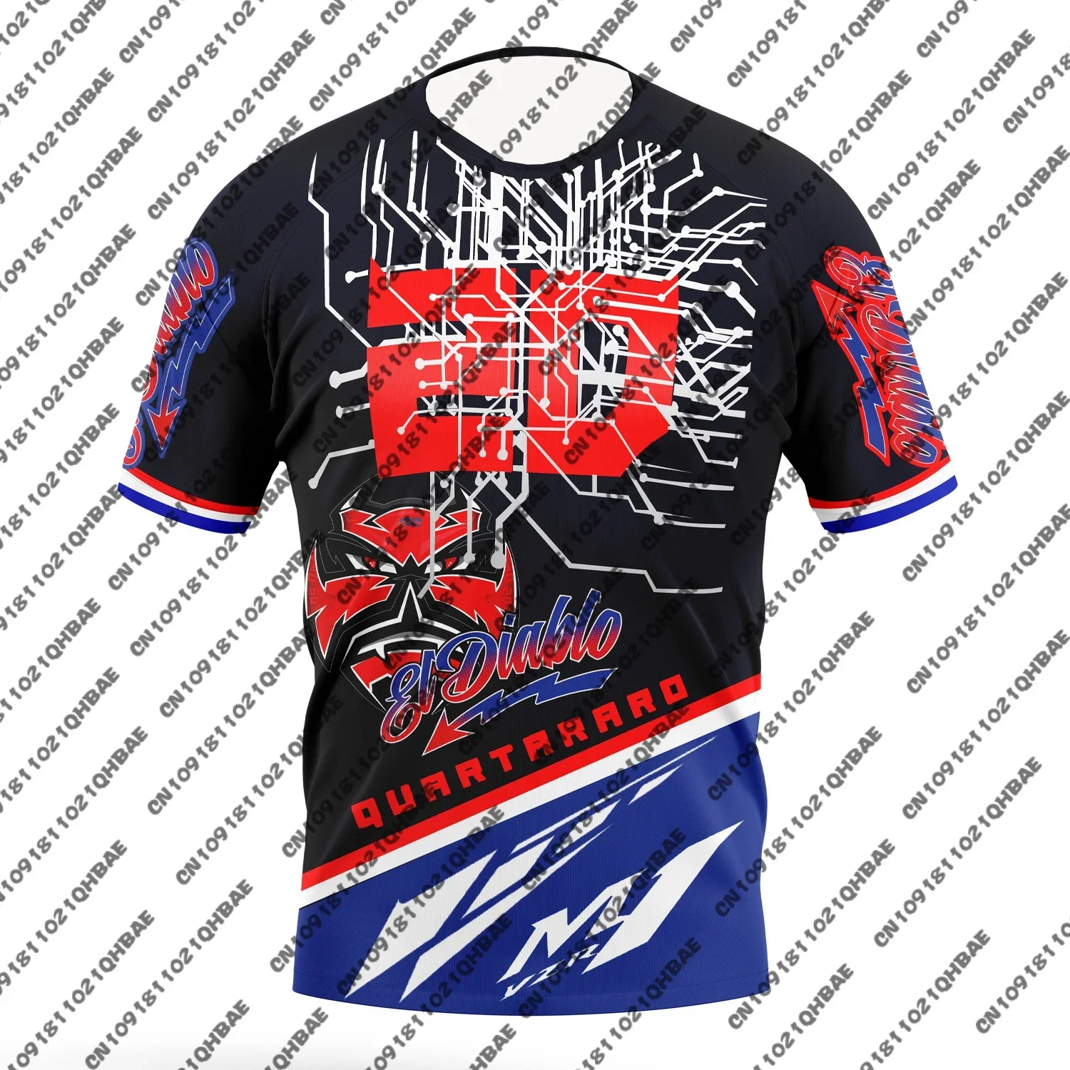 2025 새로운 오토바이 Fabio Quartararo20 드라이버 여름 남성과 여성의 통기성 익스트림 스포츠 캐주얼 땀 흡수 티셔츠