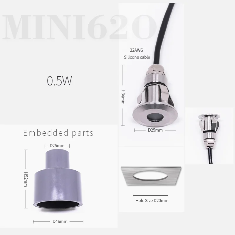 etrnLED Recessed Led Mini In Ground Well Lamp Outdoor Waterproof Garden Light Low Voltage 12V RGB Spotlight Stair Step Deck IP68 garden decoration lamps led underground light