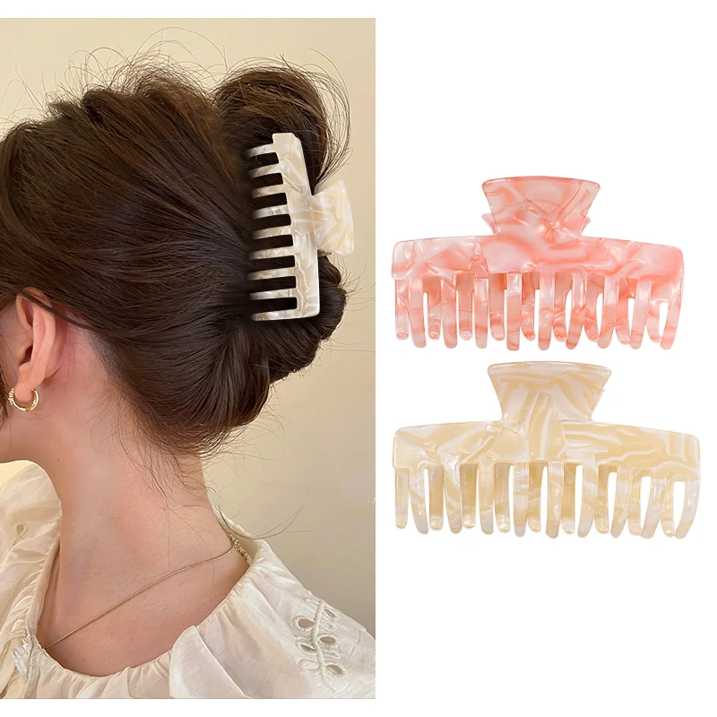 Women's Hair Clips Acrylic Crab Claws Cross Hair Clips Fashion Temperament Charm Girls Hair