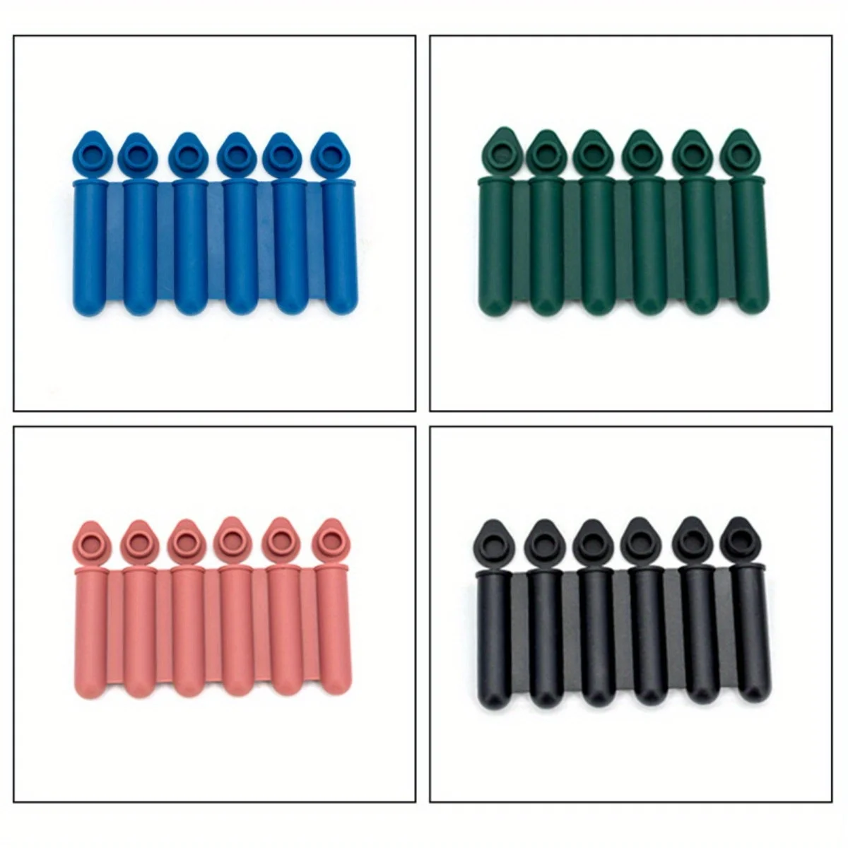 Silicone Ice Maker Set 1PC 6-Cavity Flexible Popsicle Molds Lids Lead-Free Mini Ice Mould for DIY Freeze Treats