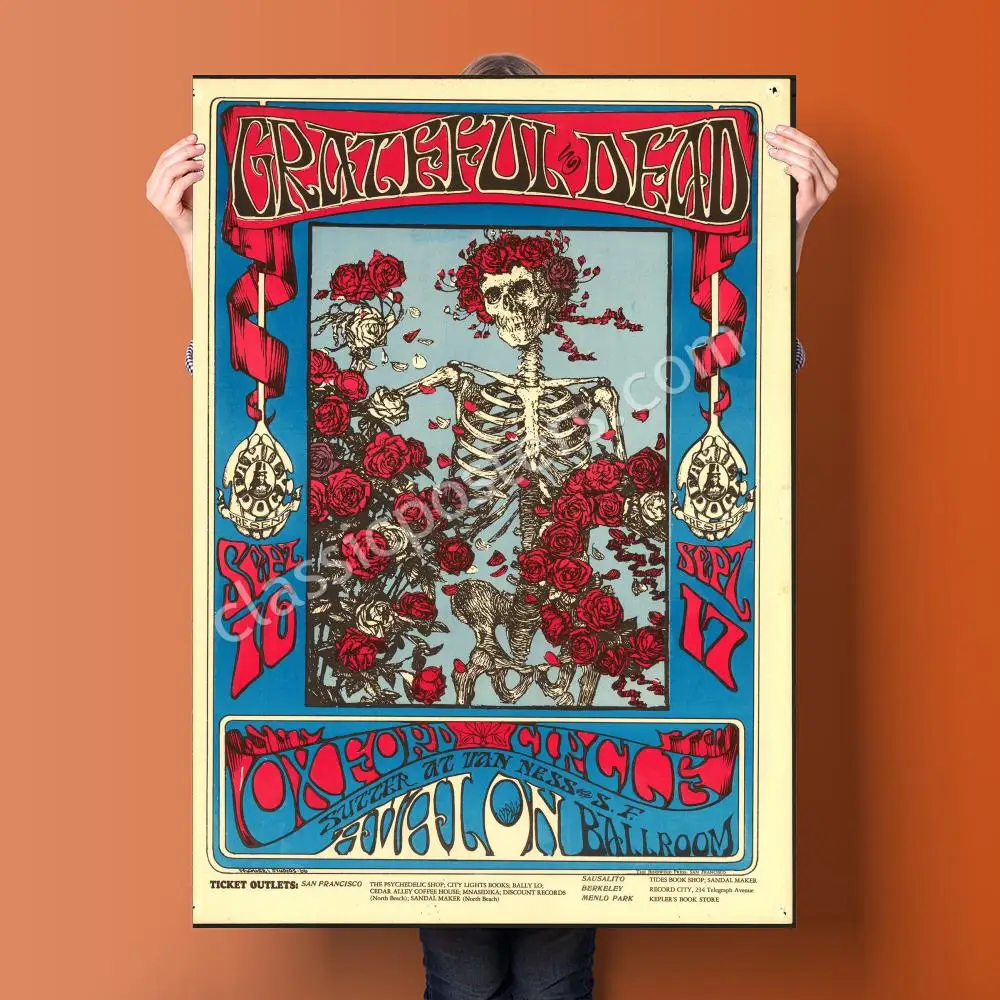 Canvas wall art grateful dead poster decorative painting canvas poster wall art living room posters bedroom painting