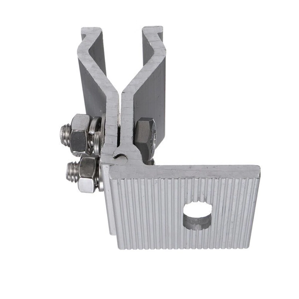 

Mounting Bracket Solar Panel 1pc 4pcs Anodizing Fixing Clamp Mounting Bracket And Boat For Roof Clear Mill Finish