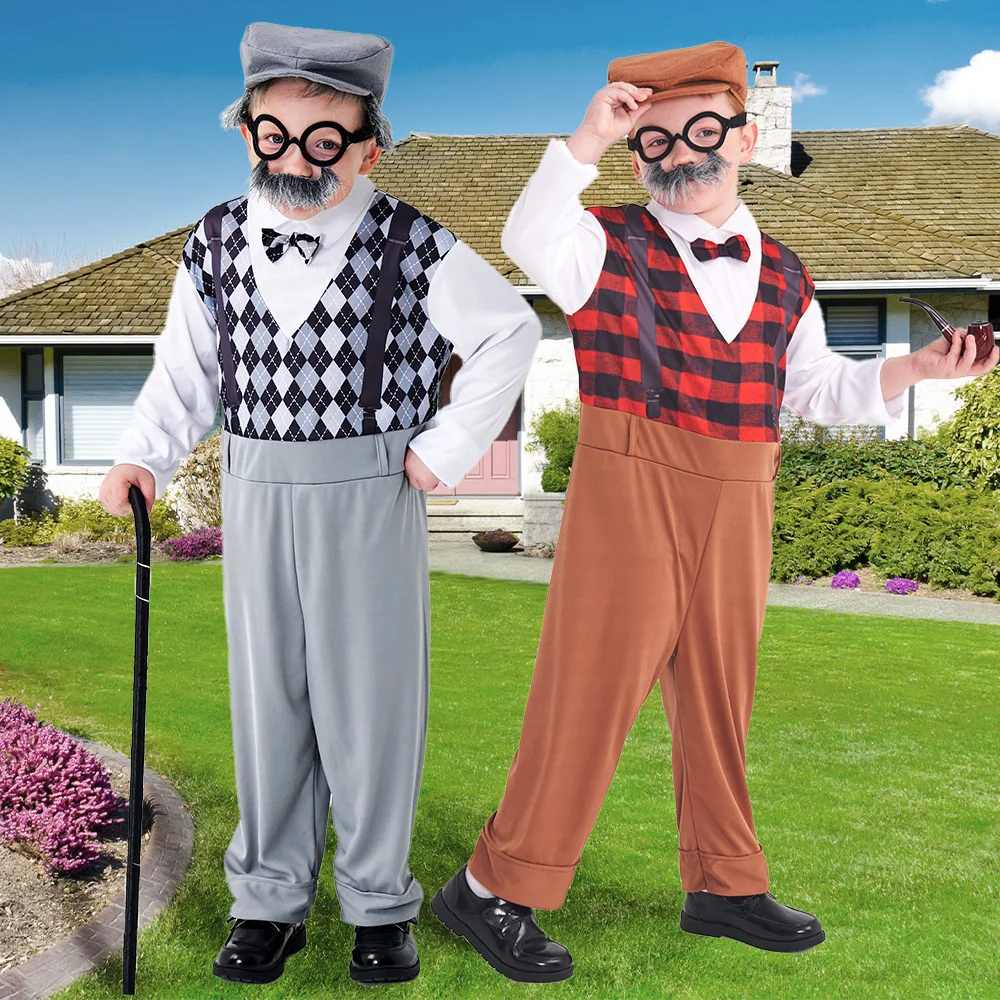 o-traje-do-av-idoso-para-crian-as-macac-o-cosplay-velho-humor-halloween