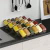 4/2 Layer Spice Drawer Organizer Adjustable Acrylic Spice Jars Rack Tray Expandable Seasoning Organizer Cabinet Kitchen Shelves 3