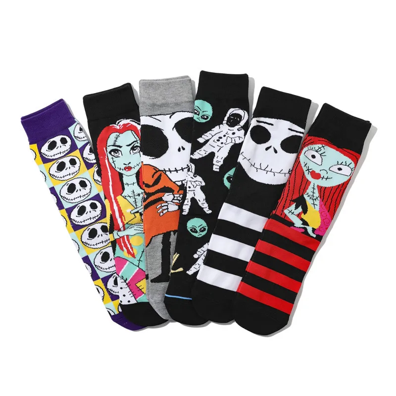 

Tide socks cotton socks socks male cartoon trend socks Halloween foreign trade wholesale socks in Europe and America.