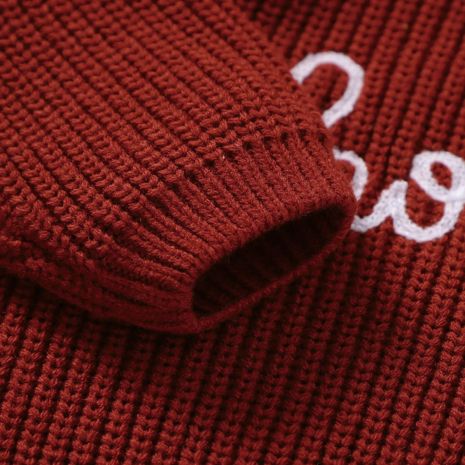 Baby Girls Sweater Winter Warm Knitting Jumper Long Sleeve Crew Neck for Infant
