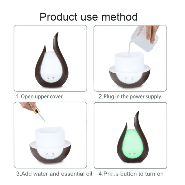 200ML Mini Aromatherapy Humidifier Ultrasonic Essential Oil Diffuser  Aroma Diffuser With 7 LED Color Light Remote Control 6