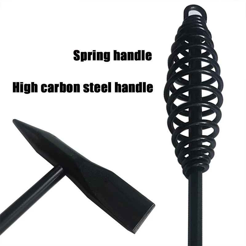 Welding Hammer with Coil Spring Handle for Removing Slag and Welding Slag in Forged Steel Industrial Hammer