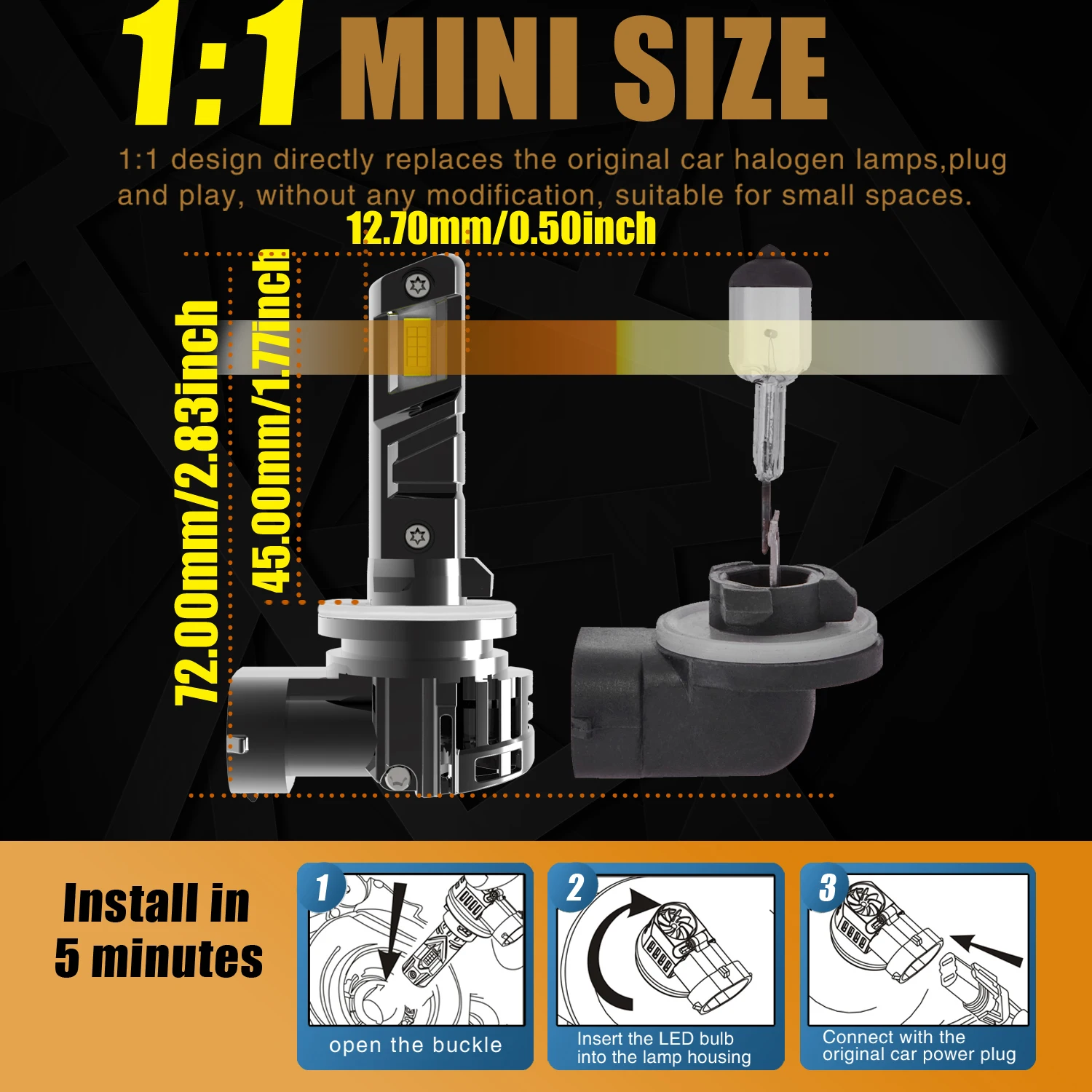 2개 881 H27W2 LED 헤드라이트 캔버스 노 에러 자동차 전구 고출력 H27 화이트 안개등 다이오드 램프 12V PGJ13 기아 씨드 20062012용