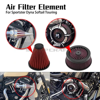 Accessori moto Filtro aria Filtro aspirazione Nucleo elemento di sostituzione per Harley-Davidson Sportster XL 883 1200 Touring Electra Glide Softail FXST FLST Dyna FXDLS