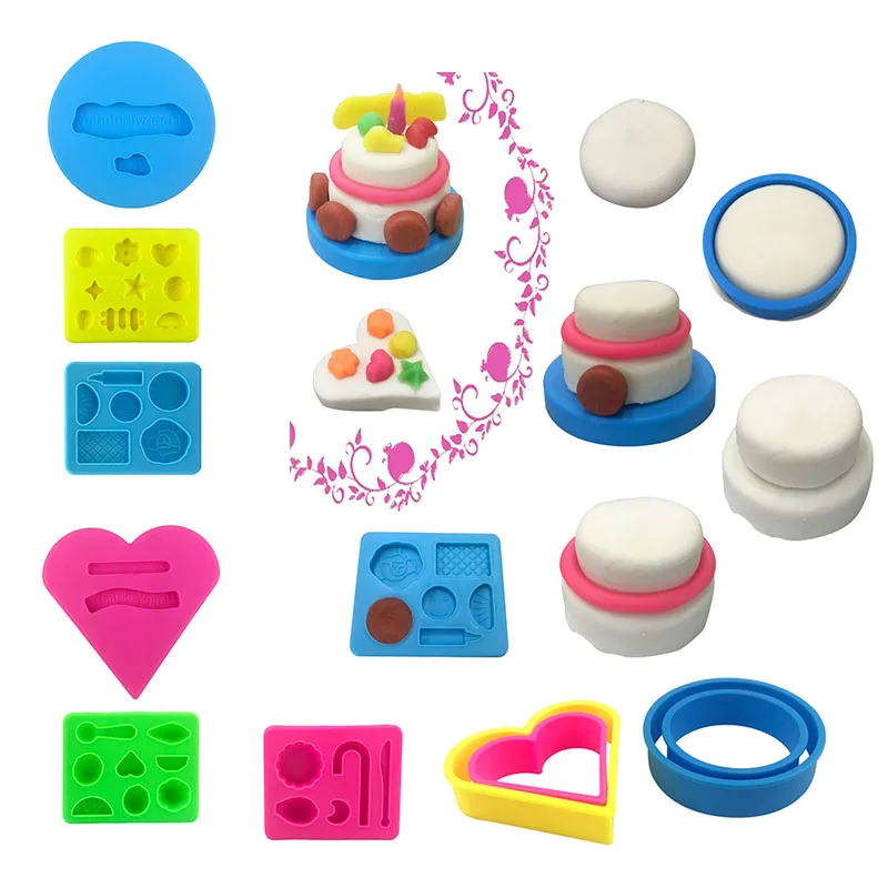 Dough Tools Set for Kids Various Plasticine Molds Cutter Rollers & Play Accessories for Air Dry Clay & Dough Boys Girls DIY Toys 2