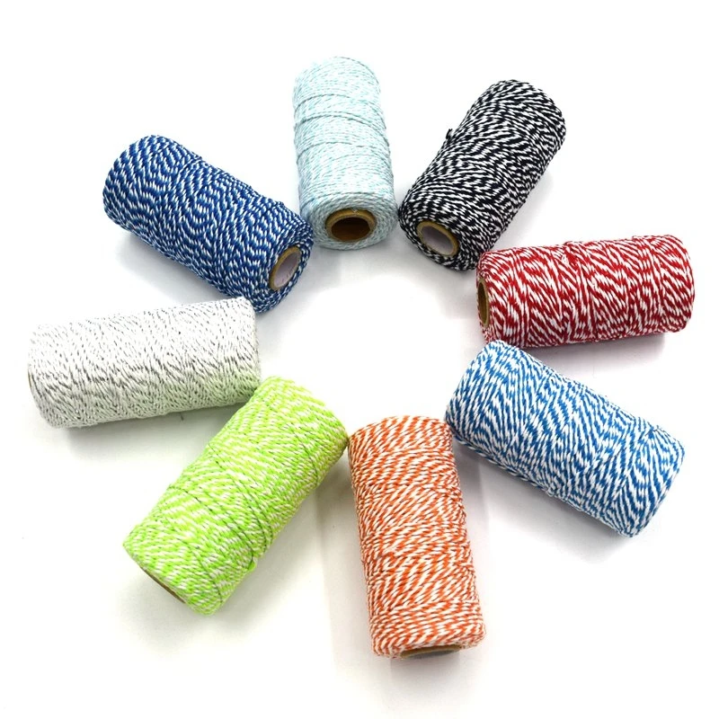 2mm 12 Ply 100m Spool Cotton Bakers Twine,Colored Cotton Twine,Double Color  Cotton Twine - Buy Cotton Bakers Twine,Colored Cotton Twine,Double Color