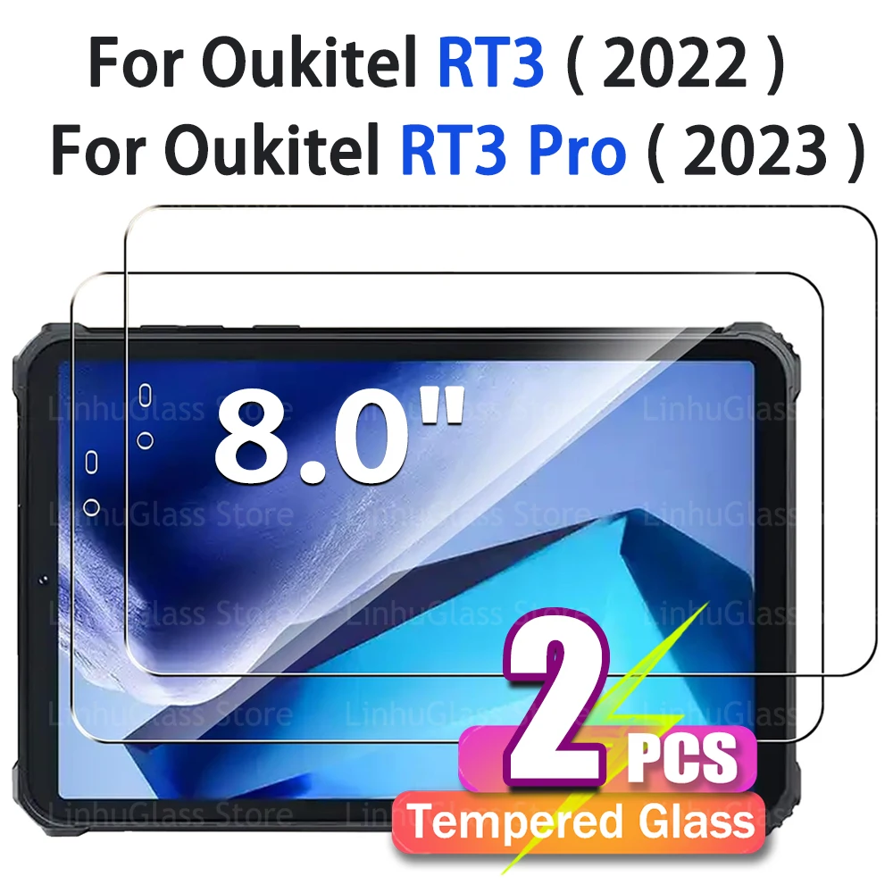 8-Inch HD Clear Scratch-Resistant Tempered Glass Screen Protector, Easy Installation