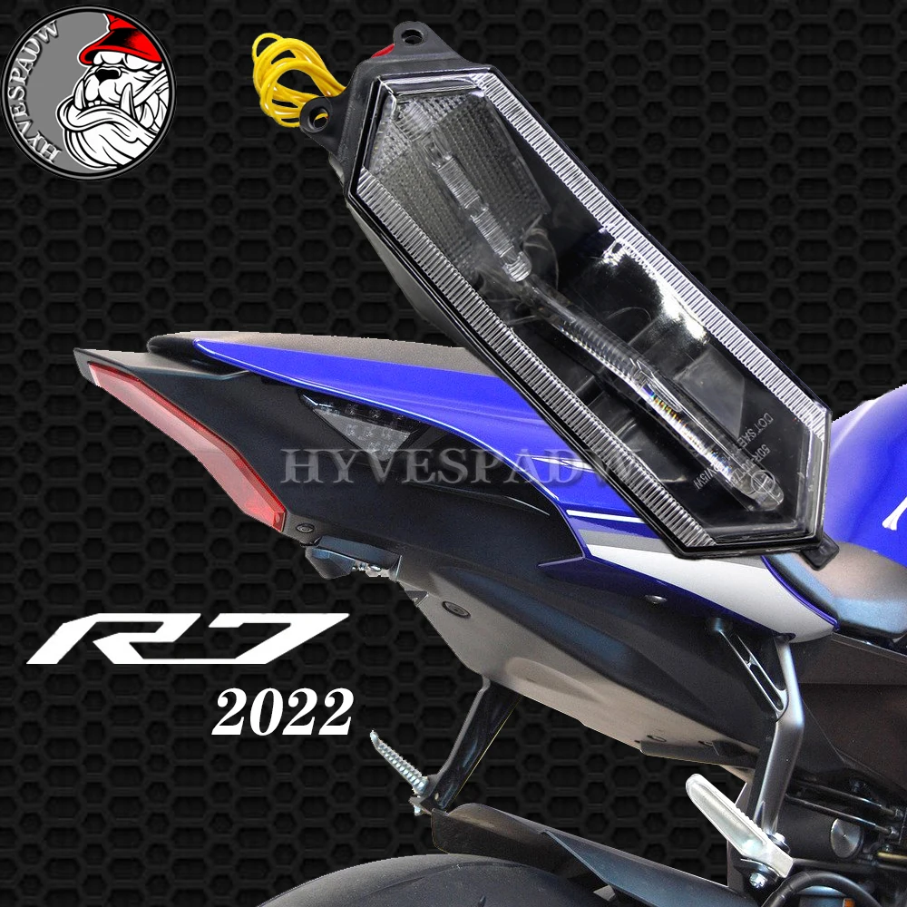 

Задний фонарь для Yamaha YZFR7 2022 YZF R7 E-Mark, стоп-сигналы поворота, встроенный светодиодный фонарь