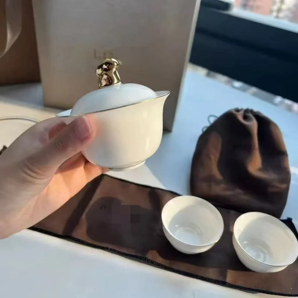 Light Luxury Ceramic Travel Tea Set Gift Set High-end Portable Travel Tea
