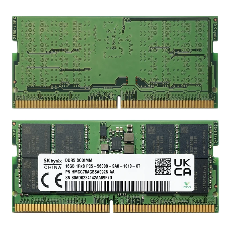 SK Hynix DDR5 32GB (16GB x 2枚) SODIMM SK hynix RAM DDR5 8GB 16GB 32GB 4800MHz 5600MHz Laptopk
