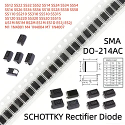 High - Performance DO - 214AC Series Diode - SMA 50Pcs (SS12)