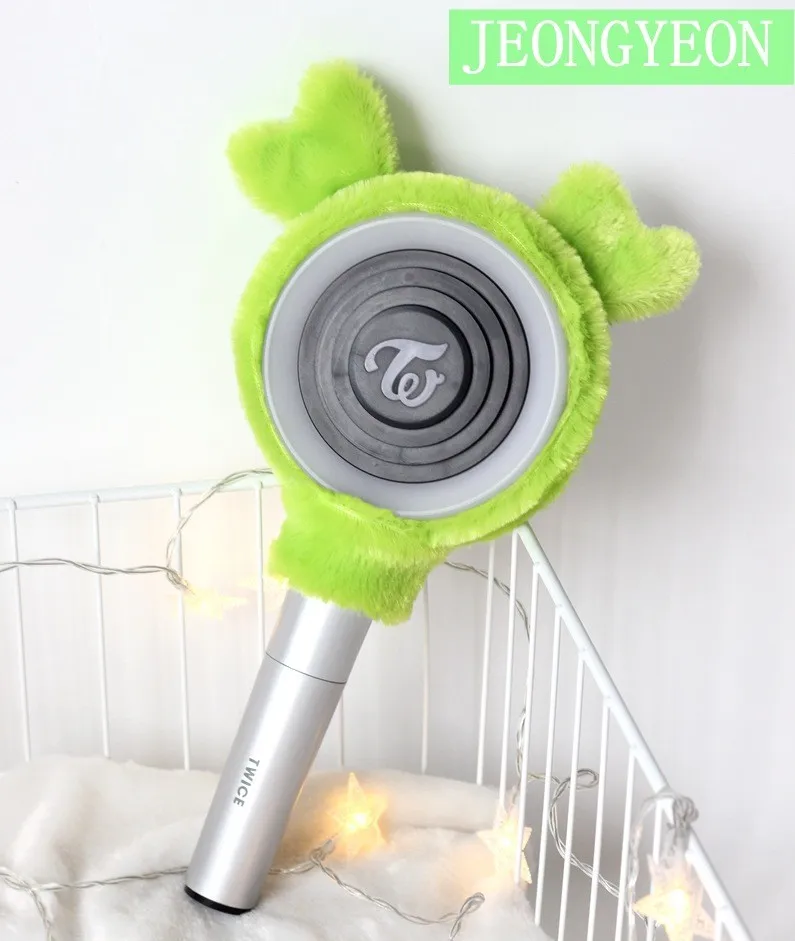 Kpop Lightstick Cover Idol Lightstick Cover Plush Protective Decoration TWICE 4TH WORLD TOUR III CANDY BONG Light Stick Lamp Cover Kawaii Gift