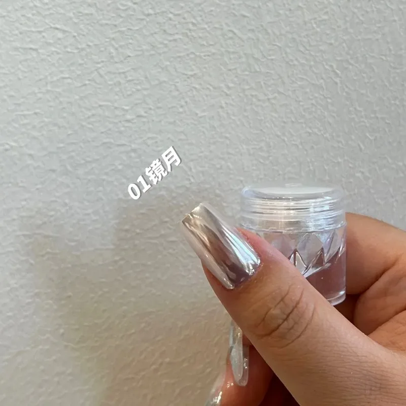 DIY Nails Powder Nails Glitter Aurora Shining Pigment Chrome Dust Woman Nail Art Decoration Pearl White Moonlight Mirror