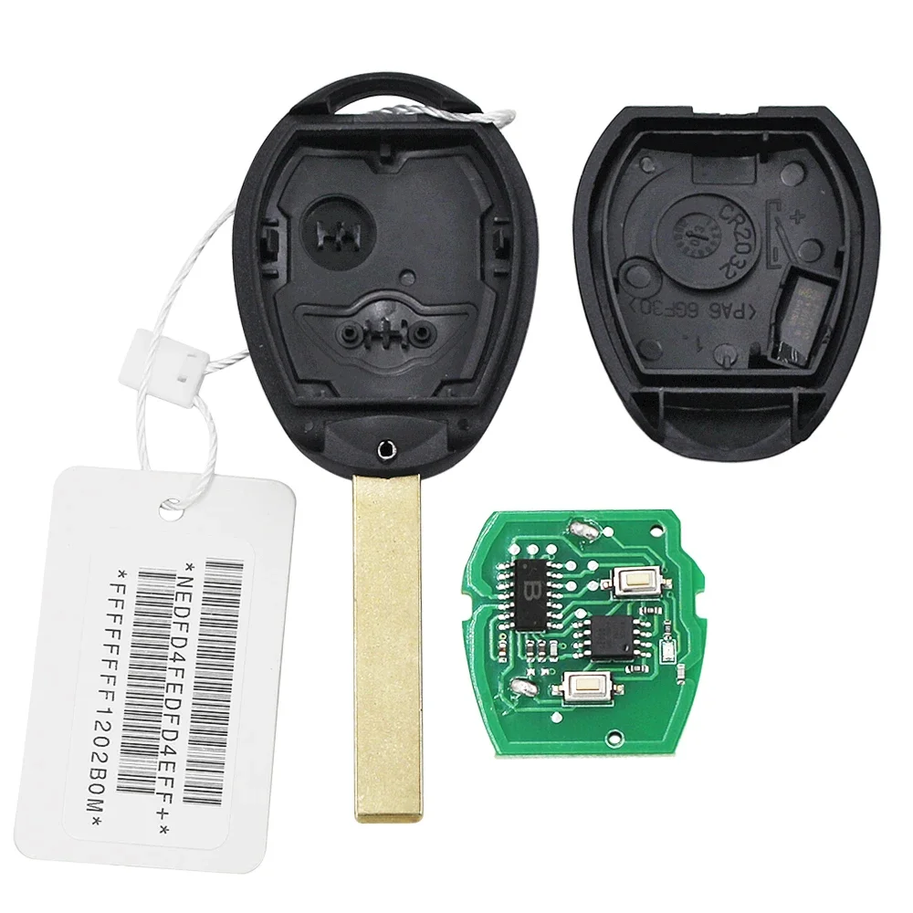 2 button Remote Key 433MHZ ID73 Chip For Bmw Mini Cooper S R50 R53 2002-2005 ONE Full 7935 PCF7930/31AS
