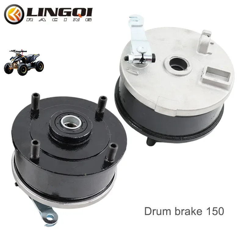 ling qi motorcycle brakes assembly kit front rear drum brake pad shoe 150 wheel hub cover for electric bikes pit dirt bike parts Parts Motorcycle Brakes Assembly Kit Front Rear Drum Brake Pad Shoe 150 Wheel Hub Cover For Electric Bikes Pit Dirt Bike