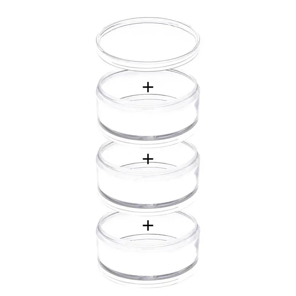 5 Layer Cylinder Transparent Empty Plastic Box 4pcs Jewelry Beads Storage Container Handmade Crafts DIY Parts Display Case