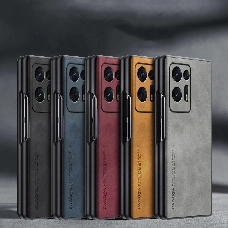 

Роскошный кожаный чехол из овчины для OPPO Find N2 5G PGU110 N 2 ударопрочный Матовый Жесткий пластиковый Чехол из овчины для телефона чехол