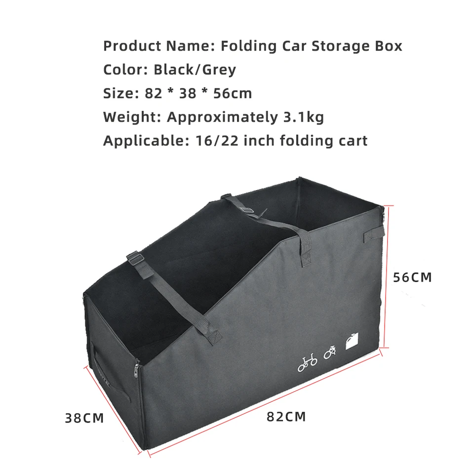 KiBcsLic Aufbewahrungsbox Für Falträder 14-16 Zoll - Mit Staubschutz Transporttasche