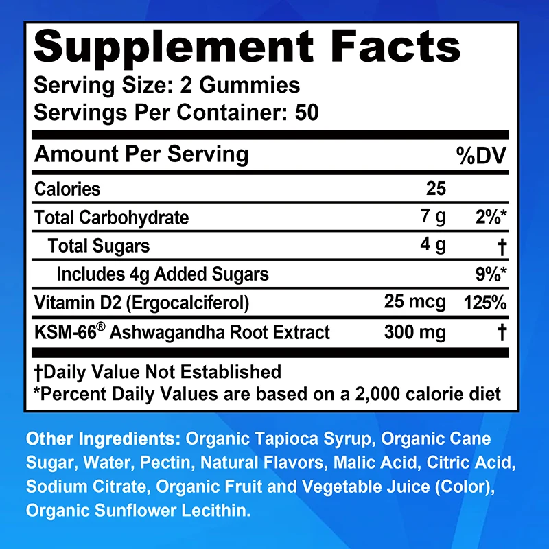 Ashwagandha Gummies Helps Relieve Stress Focus and Maintain Brain and Sleep Health ashwagandha supplement