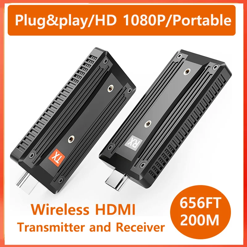 200M Wireless HDMI Extender HD 1080P Video Transmitter Receiver for
