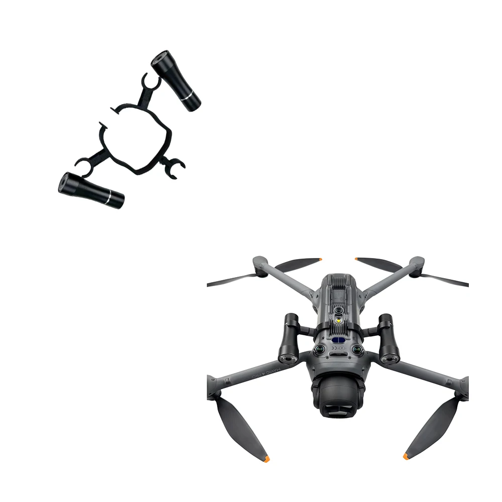 Support de lampe pour DJI Mavic 4 Pro avec LED CREE XPE-R3 120LM, parfait pour éclairer les zones sombres lors de prises de vue aériennes.