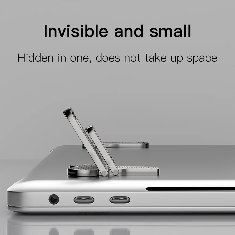 Suporte Dobrável do Portátil do Keysion-metal Apoio Antiderrapante Universal para o Caderno Pro do ar do Macbook - Imagem 5