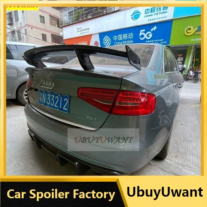 

UBUYUWANT For Audi A4 B8.5 2012 2013 2014 2015 2016 Car Rear Trunk Spoiler High Quality CARBON FIBER Car Tail Wing Decoration