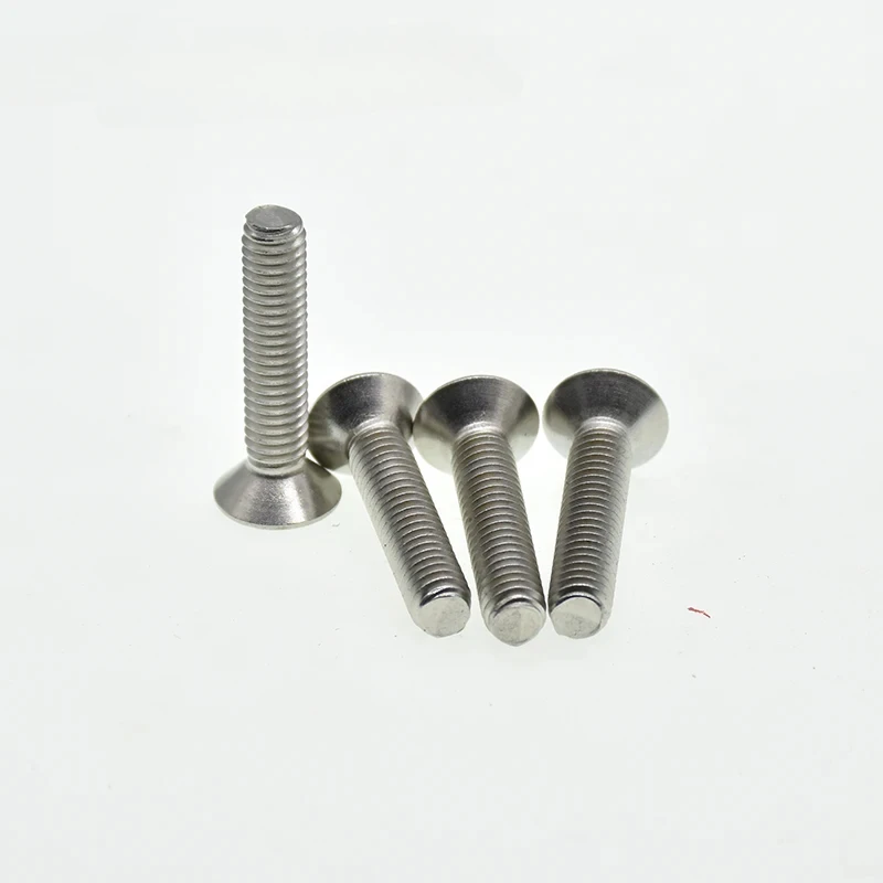 304 Parafusos de cabeça chata de aço inoxidável, M3 Parafuso sextavado interno, 4mm-12mm, Parafusos de fixação, M3x4, M3x5, M3x6, M3x8, M3x10, x12, 40-80Pcs