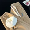 Men Winter Corduroy Plush Extra Thick Pants Lambswool Warm Loose Comfortable Rib Leg Pants Lined Fleece Sports Joggers Trousers 2