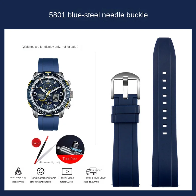 Citizen Blue Angel Men's Watch Strap - Eagle in the Air Nylon Rubber Band