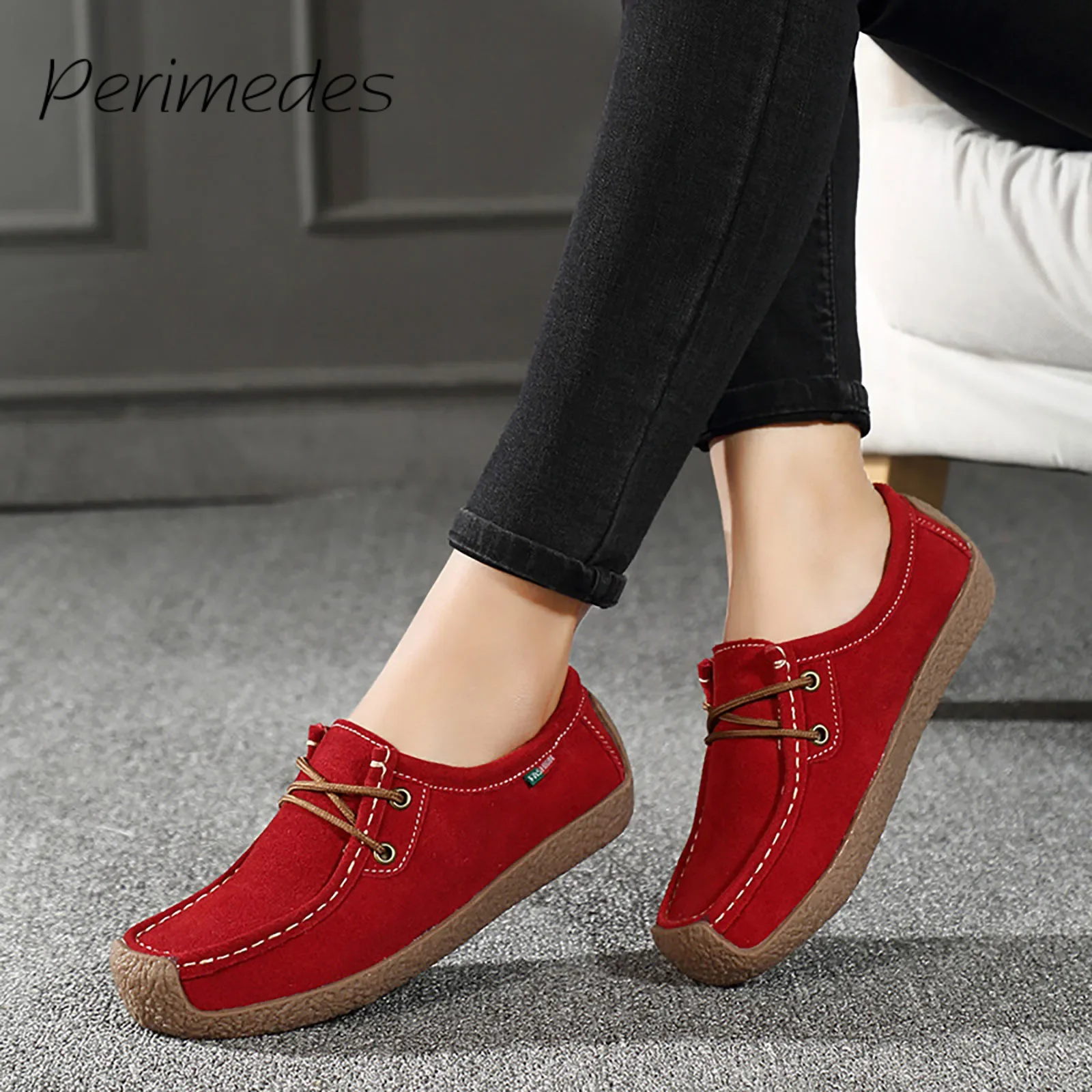 

Женские Удобные эргономичные туфли для беременных из коровьей кожи 2024, Всесезонная обувь на плоской подошве, мягкие модные женские туфли