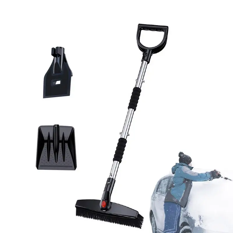 

Snow Shovel For Car Compact Snow Shovel Scraper With Multi Uses Automobile Accessories For Caravans SUV Minivans Off-Road