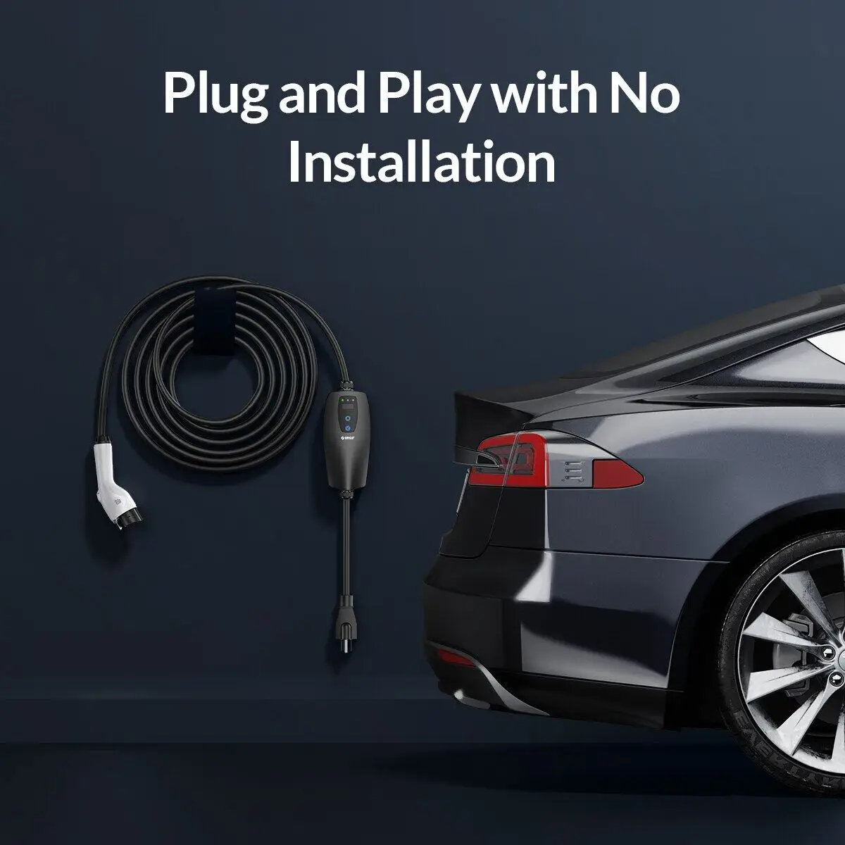 LINGXUN 휴대용 EV 충전기, EVSE 충전 케이블, 타입 1 SAE J1772 EU 플러그 컨트롤러, 전기용 월박스, 타입 2, IEC62196-2, 16A