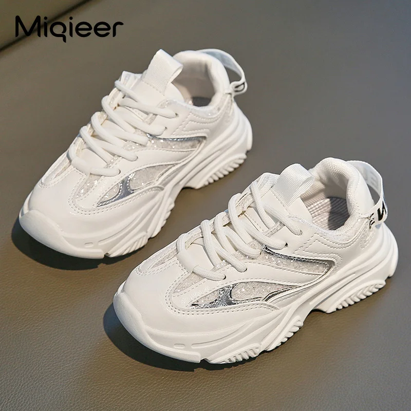 2022 Summer Children Sneakers for Girls Breathable Anti Skid Outdoor Big Kids Jogging Running Sports Shoes Casual Footwear 26-36