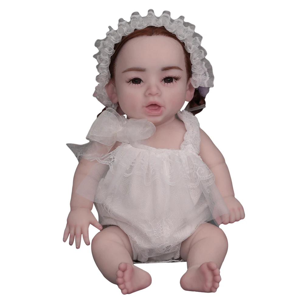 

Mommy Town 47cm 2.8kg Full Silicone Realistic Girl Reborn Baby For Kids Birthday Gift Infant Care Model Children Toys Gift