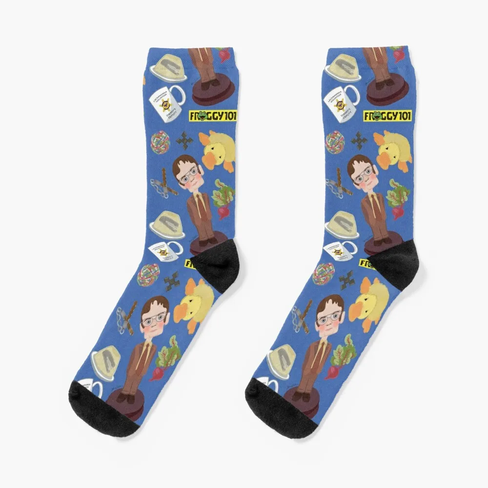 

From the Desk of Dwight Pattern Socks ankle custom Socks Women's Men's